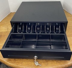 APG Heavy Duty Cash Drawer Register Till 24V Metal 5 Bill 8 Coin w Keys 37965600
