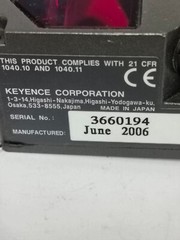 Keyence BL-701 Laser Barcode Reader Scanner Raster Type 650nm 700 Scans/Sec