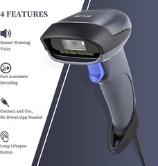NETUM 2D Barcode Scanner USB 2.0 Wired QR Code Imager Automatic Reader