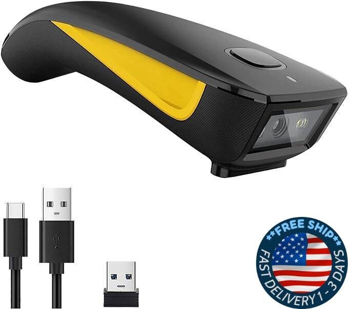 Escáner de código QR, mini escáner de código de barras compatible con Bluetooth.