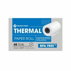 Member&rsquo;s Mark 9078-2839 2 1/4 in. x 50 ft. Thermal Receipt Paper Rolls – 47 Roll