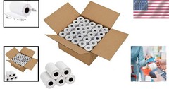 High-Performance 2.25&Prime; x 50&prime; POS Thermal Paper Rolls – 50 Count, Biodegradable