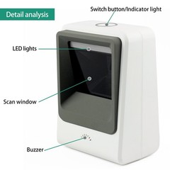 2D Barcode Scanner Symcode Omnidirectional Hands-Free USB Barcode Reader Scanner