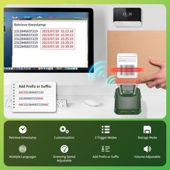 Bluetooth 1D Barcode Scanner, 3-in-1 Small Portable CCD Bar Code Reader Autom…