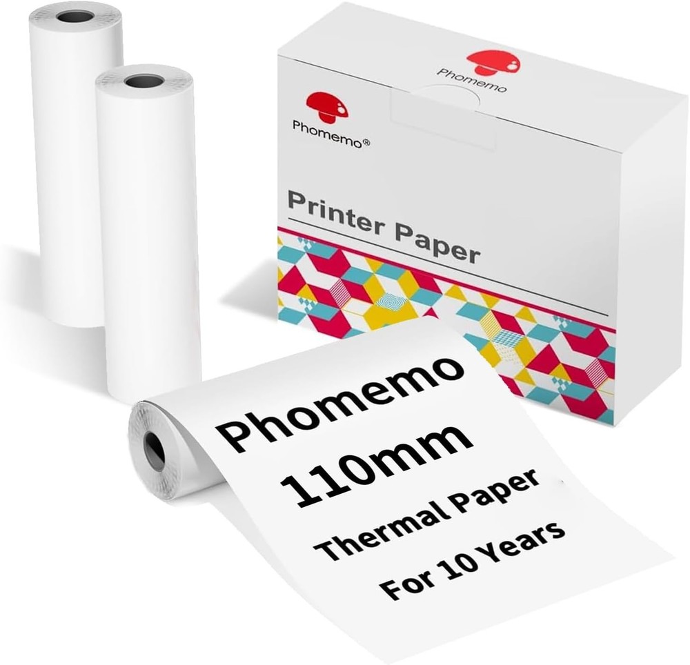 110mm Thermal Printer Paper 3 Rolls Compatible with M832 M834 M835 M04S M04AS…