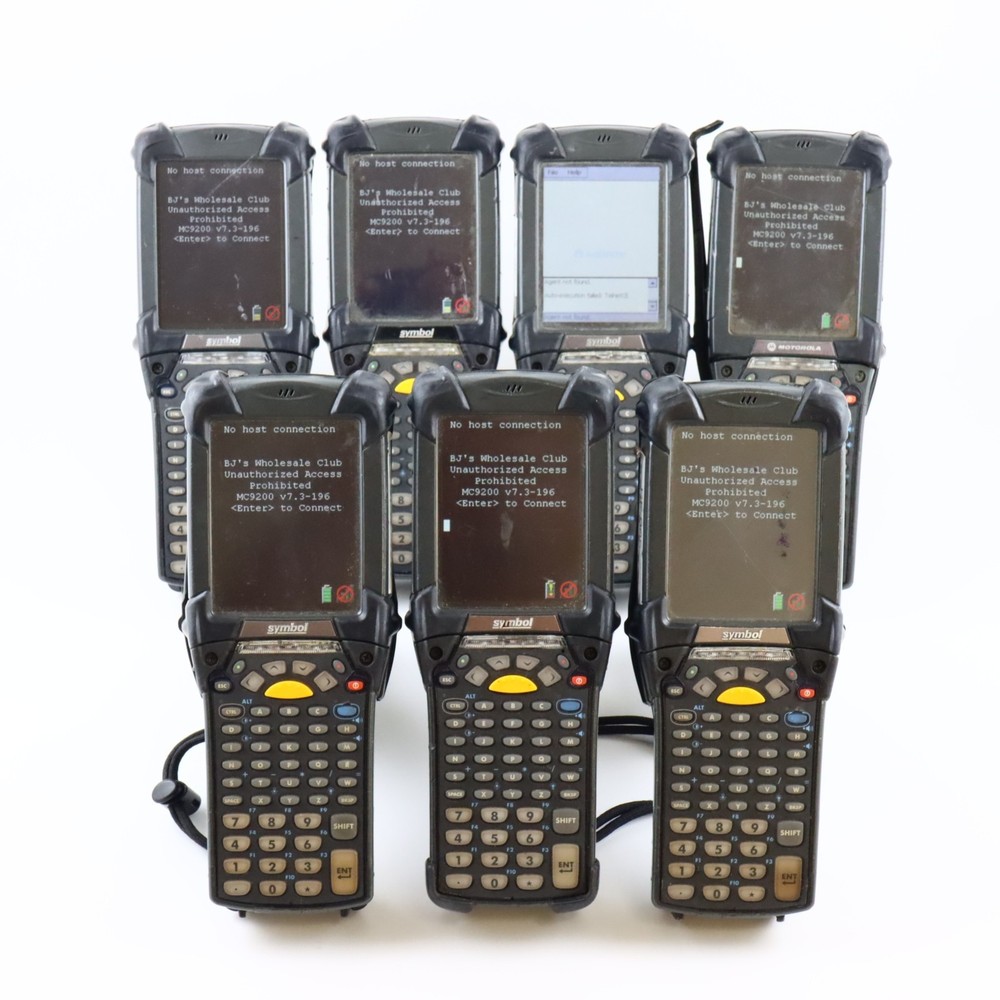 Lot of 7 Zebra MC9200 MC92N0-G30SXEYA5WR Barcode Scanner Mobile Windows Computer
