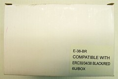 EPSON E-38-BR ERC 30/34/38 Compatible POS PRINTER Ribbons Box Of 6 NEW Red/Black