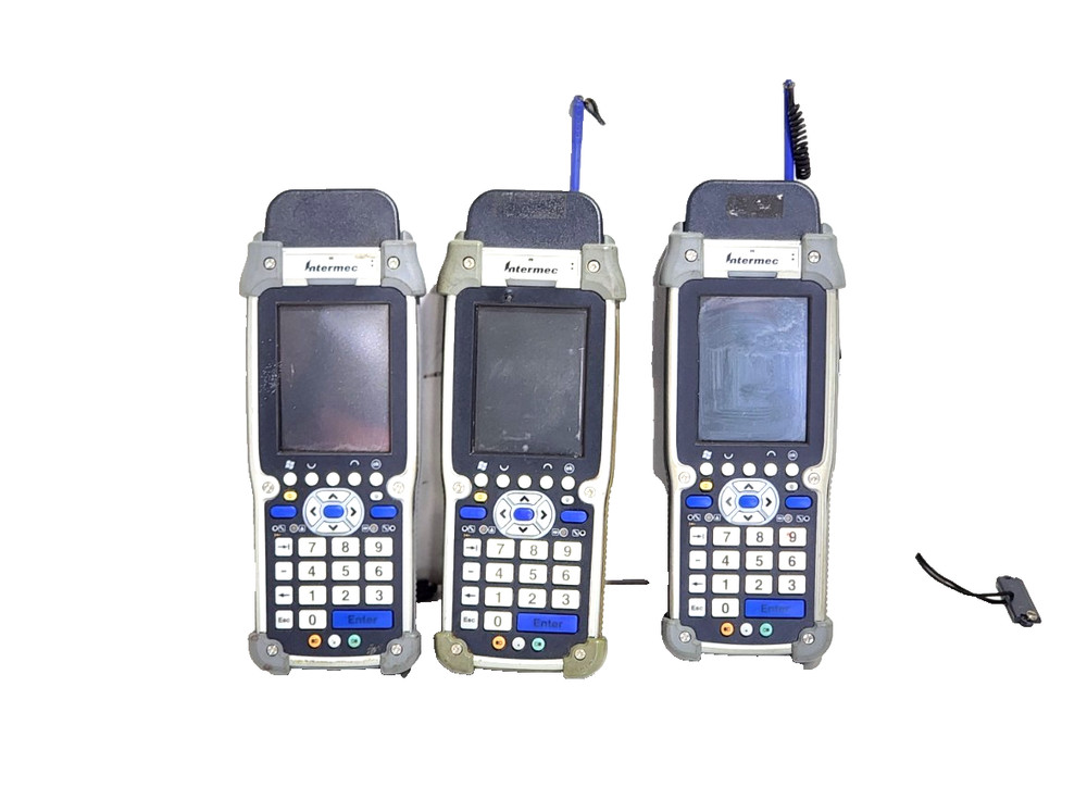 LOT OF 3 Intermec CK60NI CK61BU3C2N0E0100 Scanner with batteries USED.