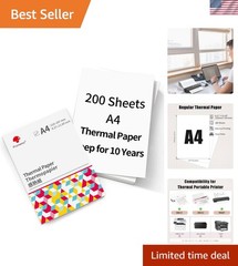 A4 Thermal Paper, M08F Thermal Printer Paper Compatible with M08F-Letter M832…
