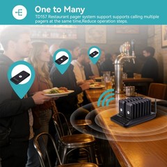 Retekess TD157 Restaurant Pager Calling Queuing System 16 Buzzer Cafe Clinic Bar