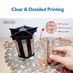 Coin Counter Coin Sorter Wrapper Machine, Change Roller Easy to Use | Coin Count