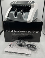 Money Counter Machine 0724 Value Count USD/EUR, UV MG IR Counterfeit Open Box