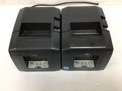 (LOT OF 2) Star TSP650II Thermal Receipt Black Printer TSP650 USB (NO PS)