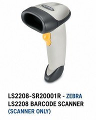 Zebra LS2208-SR20001R 1D Laser Barcode Scanner New Genuine Scanner Only