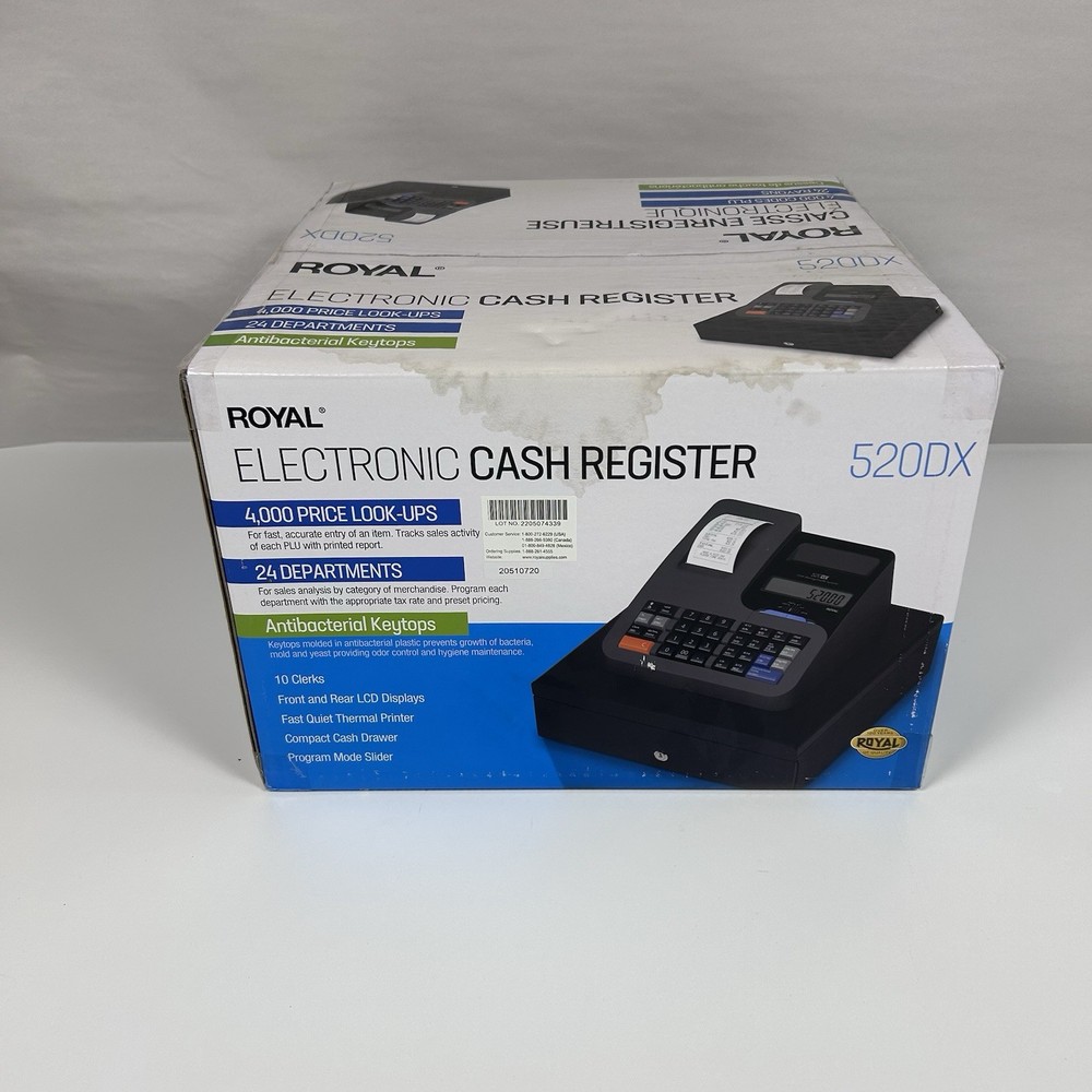 Royal – 89395U – 520DX Electronic Cash Register – Black