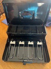 Large Cash Box with Combination Lock Money Safe 12x9x3.5