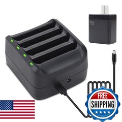 TZRONG 4-Slot Battery Charging Cradle Kit for Zebra TC51 TC52 TC56 TC57