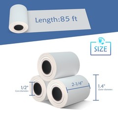 85&prime; Thermal Receipt Paper Rolls – 2-1/4&Prime; White POS Cash Register Paper (50 Rolls