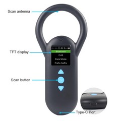 Fonkan Handheld Pet Microchip Scanner ISO11784/85 RFID Animal ID Reader