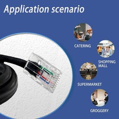 Hoqqf APG Printer Interface Cable CD-101A Compatible with Star 5 feet, Black
