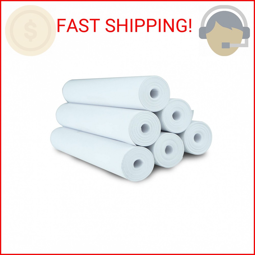 NYEAR A4 Thermal Paper 6 Rolls(210mm/8.27&Prime;width/7.6m long,Φ1.18&Prime;) for portable p