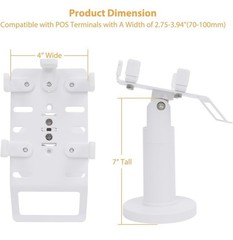 Universal Square POS Machine Terminal Stand, White