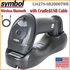 Zebra LI4278-SR20007WR Wireless Barcode Scanner 2D QR Code Reader +Cable & Base