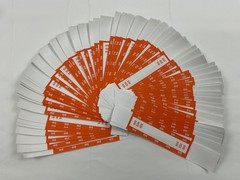 100 Orange $50 Self Sealing Currency Straps Money Bill Bands $5000 Total