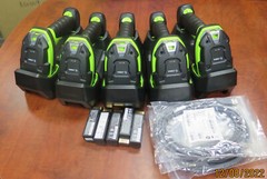 Lot of 5 Zebra Motorola DS3678 -SR0F003VZWW Barcode Scanner & STB3678 Cradle