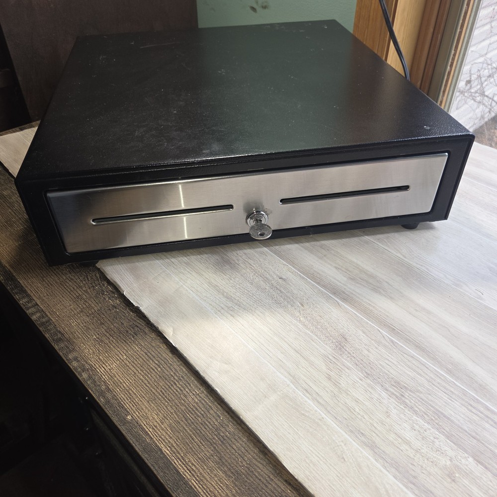 NCR Cash Drawer 16&Prime; – 24V HSR, 5B5C, Black w/SS Front – W/Key