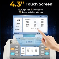 RIBAO MC-40 Mixed Denomination Money Counter, Business Grade Cash Counting Ma…