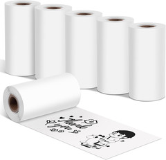 6 Rolls Thermal Paper 57x30mm Mini Printer Sticker Self Adhesive Label
