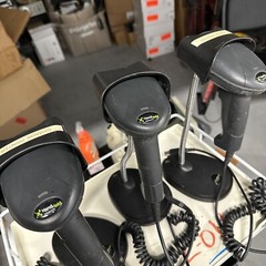 Lot Of 3 Honeywell model: 1450g 1450G2D-2-INT Barcode Scanner With Stand Holder