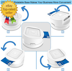 Dock for Square Reader Compatible with 1St and 2Nd Generation Elegant White Case
