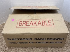 New/Open Box*Electronic Locking Cash Drawer in Black*CF-MEDIA-BLACK