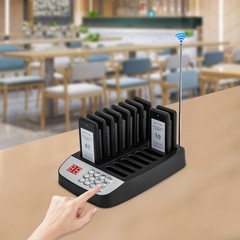 Restaurant Wireless Guest Paging System 10 Beepers Queuing Calling Pager Food