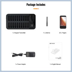 Retekess TD173 Restaurant Pager System Guest Queuing 20 Buzzers Food Truck Cafe