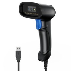 USB Handheld 1D & 2D Barcode Scanner – Wired QR Code Reader for POS, Retail, War