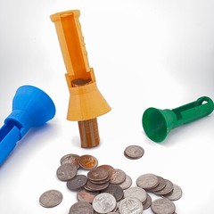 COIN COUNTING TUBES FAST WRAP PENNY NICKEL DIME QUARTER USA /3d printed
