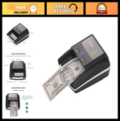 Mini UV Counterfeit Bill Detector for Euro/USD/GBP – Automatic Money Detection,