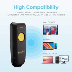 Wireless 2D Barcode Scanner – Bluetooth/2.4G/USB, Portable for Inventory/Tablet