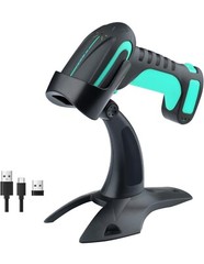 Tera 1D 2D QR Barcode Scanner Wireless with Stand, Heavy Duty Industrial IP66