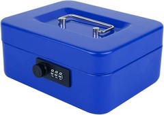 Water-Resistant Metal Cash Storage Box with Combination Lock, 7.87&Prime; Compact Size