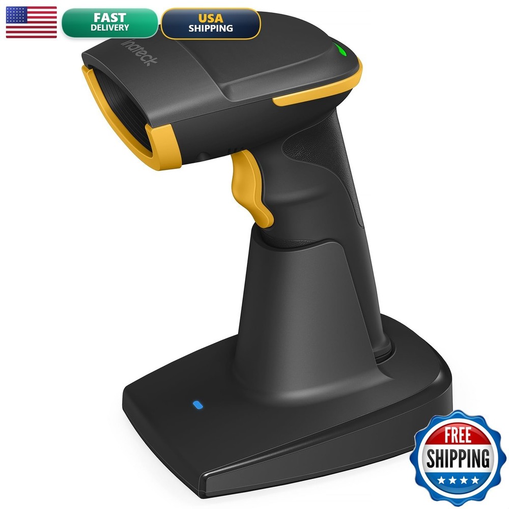 Inateck 2D Barcode Scanner Bluetooth Barcode Reader 2.4Ghz Smart Base Screen