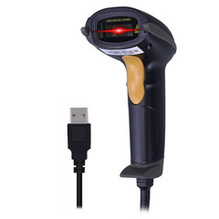 WoneNice USB Laser Barcode Scanner Wired Handheld Bar Code Black