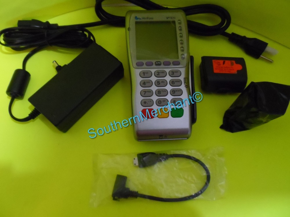 VeriFone VX670 Wireless GPRS/GSM CREDIT CARD TERMINAL SMART CARD CHIP SLOT 12meg