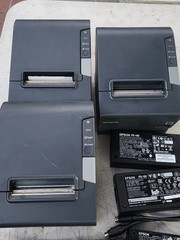 Epson TM-T88V/M244A Thermal Receipt Printer Lot of (3) W/ AC Adapters tested