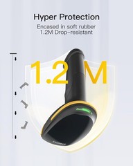Inateck 2D Barcode Scanner with Intelligent Stand, ,Handheld with APP and SDK