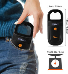 Pet Microchip Reader with D-Ring RFID Portable Animal Chip ID Scanner with OLED