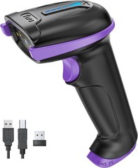 Tera 5100 1D Handheld Barcode Scanner Wireless / USB Wired Rechargeable – Purple